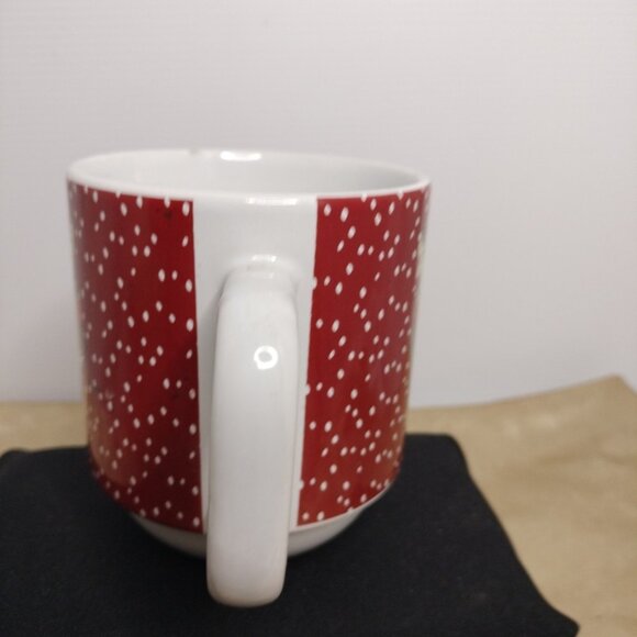 Let’s Dine Stoneware Brown Cat Wearing Orange Glasses Red Bow Tie Coffee Tea Mug - Picture 5 of 8